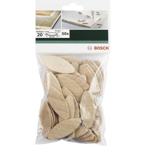 Pasadores de madera Bosch 60 mm natural 50 piezas