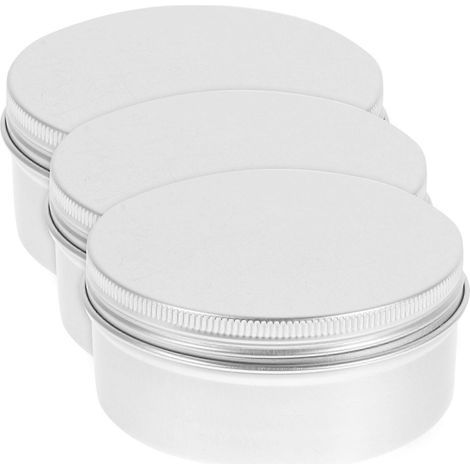 3er-Set Seifenschalen, Seifenhalter, Aufbewahrungsboxen aus Aluminium, Mehrzweckbehälter (silber) – 8,30 x 8,30 x 2,50 cm – Silber (1/4)