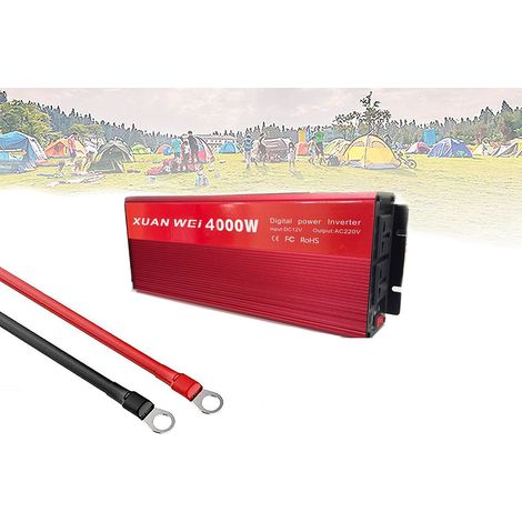 Inverter 4000W auto camper doppia presa trasformatore corrente campeggio barca (1/5)