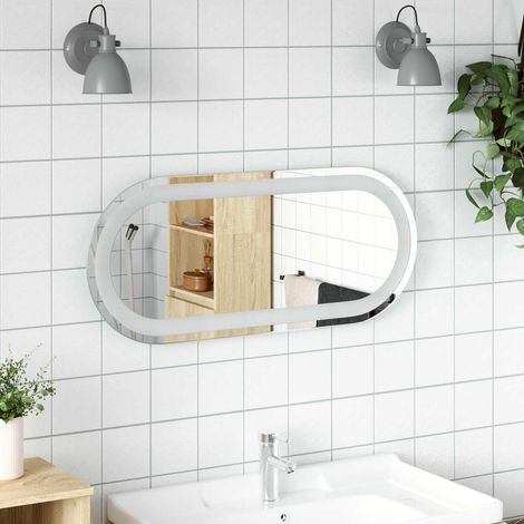 Teenpull – LED-Badezimmerspiegel Transparent 70 x 30 cm Gehärtetes Glas (1/5)