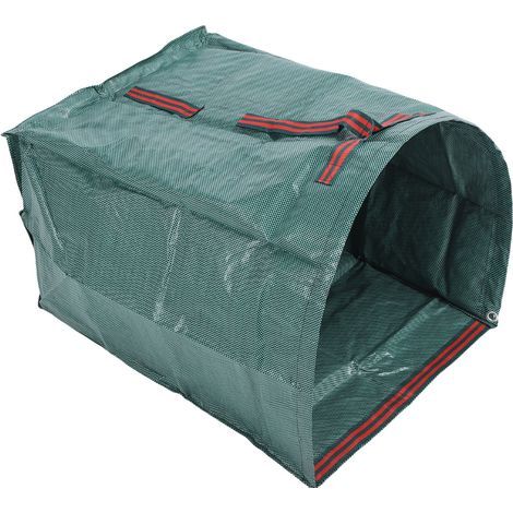 200L Garden Waste Bag, Large Capacity, Semi-Circular Shape, Dustpan Type, Rainproof, Multifunctional Leaf Collector with Gloves and Holder (1/5)