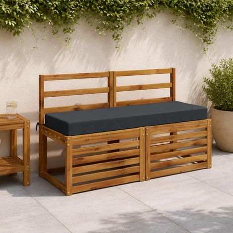vidaXL Cuscino per schienale SOEST 100% Poliestere Blu Scuro