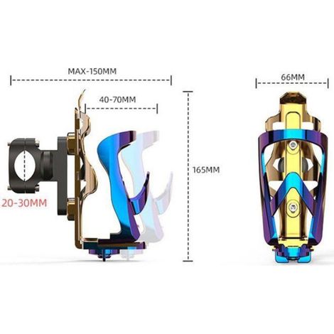 Porte-Bidon - Pince Rotative Pour Guidon - Compatible Vélo Et Moto - Réglable En Angle - 1 Pièce (1/4)