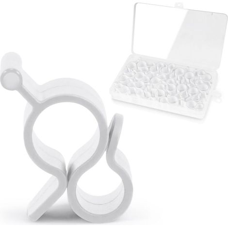 Crochet Auvent, 20pcs Crochet Auvent Accessoires Auvent RV Facile a Installer, Crochet D'auvent de Camping Car pour Intérieures Extérieures Camping Car Caravane Tente de Noël Fournitures(Blanc) (1/5)