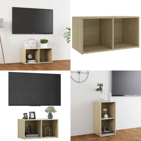 TV-Schrank Sonoma-Eiche 72x35x36,5 cm Holzwerkstoff - TV Schrank - Holzwerkstoff Möbel - Sonoma Eichen Deko - Wohnzimmer Möbel - Regal - Home & Living (1/5)