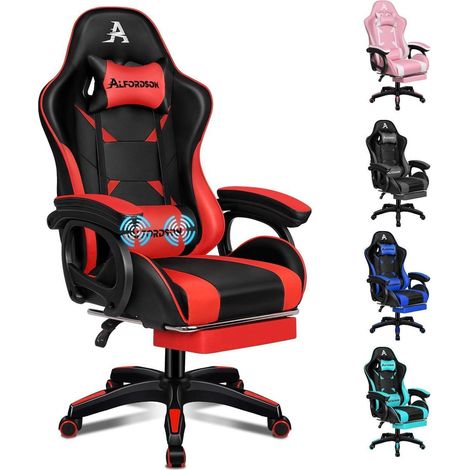 ALFORDSON Bürostuhl Massage-Lendenkissen ergonomisch Drehstuhl höhenverstellbar (1/5)
