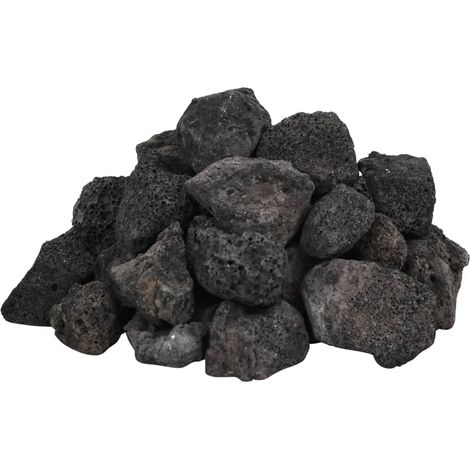 vidaXL Roches volcaniques 25 kg noir 3-5 cm