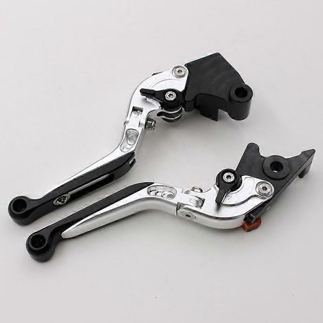 Accessoires moto : Klaxon de frein modifié, guidon Kawasaki Z125, levier d'embrayage pro, levier de démarrage au frein (argent) (1/5)