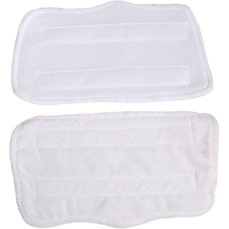 8 pièces Housse de Rechange Microfibre pour Nettoyeur à Vapeur de Blanc Lavable et Réutilisable pour Types de Sols Durs (1/5)