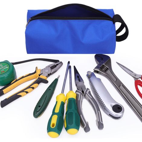 Sac à Outils - Tissu Oxford 600D - Étanche - Pour Tournevis Pinces Clés - Compatible Ceinture - 21 x 9 x 7 cm - 1 Pièce (1/5)