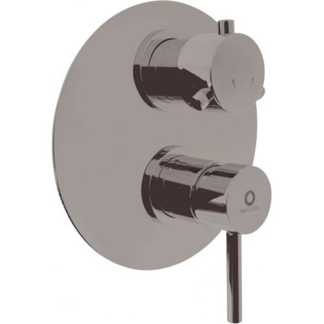 Mitigeur douche encastrable SEINA avec arrêt automatique laiton gris métal poli (1/2)