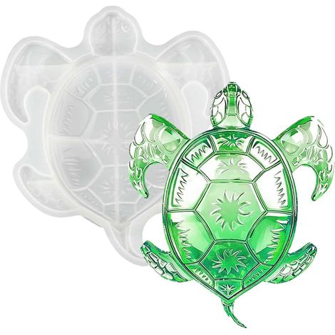 Schildkrötenform aus Silikon 3D Silikon mit Easy Release realistisch DIY Bastelformen Für die Beton Ton UV-Kleber Kunsthandwerk Wohndekoration Aquariumdekoration Wandornament (1/5)