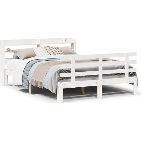 Maison Exclusive - Estructura de cama con cabecero madera de pino