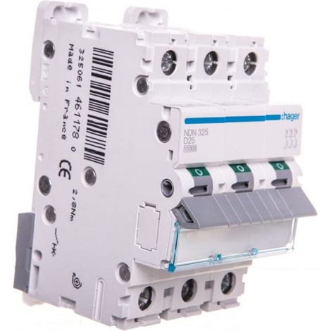 Interruttore automatico 3P D 25A 10kA AC NDN325