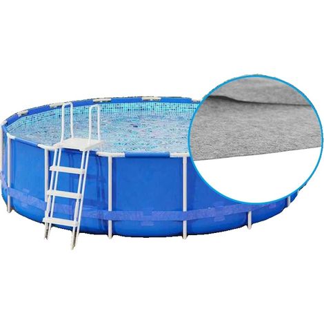 Couverture de piscine, polyester géotextile, diamètre de 550 cm, protecteur de base souple, résistant aux UV, compatibilité enterrée (1/5)
