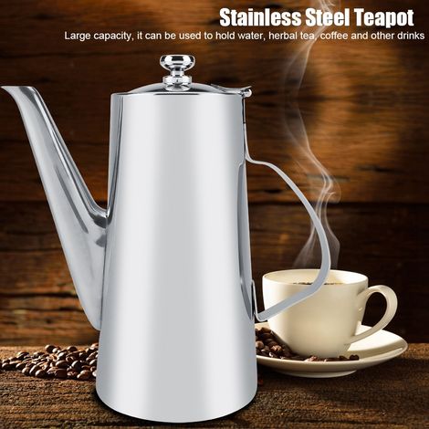 Dickwandiger 2-Liter-Wasserkocher aus Edelstahl, elegante Teekanne für Tee, Kaffee und Wasser, ideal für Zuhause und Restaurant, robustes Küchenutensil. (1/5)