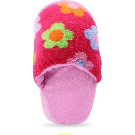 25-26 Jouets couineurs pour animaux de compagnie, pantoufles à rayures colorées, jouets de nettoyage des dents pour chiots, jouet interactif pour petits chiens, petite fleur rose (1/2)