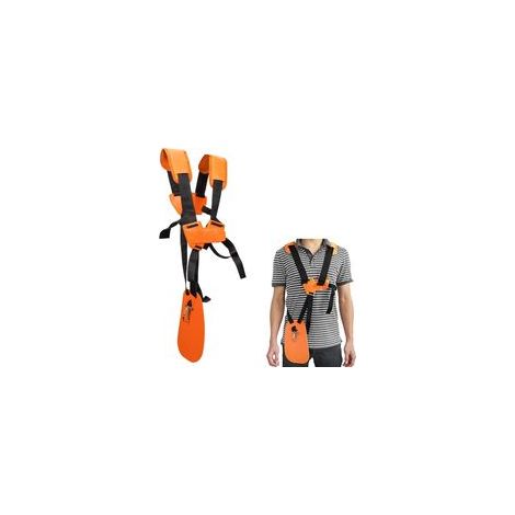 1 sangle de tondeuse à gazon (orange), double épaule, sangle en nylon robuste, pour tondeuse à gazon, outils de jardinage. (1/5)