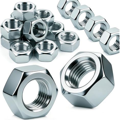 Ecrou 100 Pcs Hexagonal M3 Acier Galvanisé Écrou M3 pour Boulons et Écrous Éléments d'Accouplement Réglage et Fixation Intérieur et Extérieur
