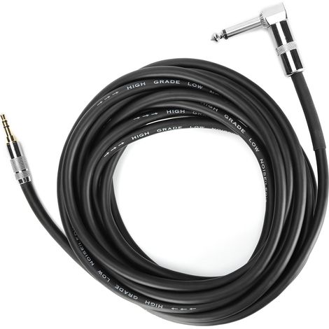 Câble audio 6.35mm jack mâle vers 3.5mm mâle pour instruments de musique et casques - Longueur 5m