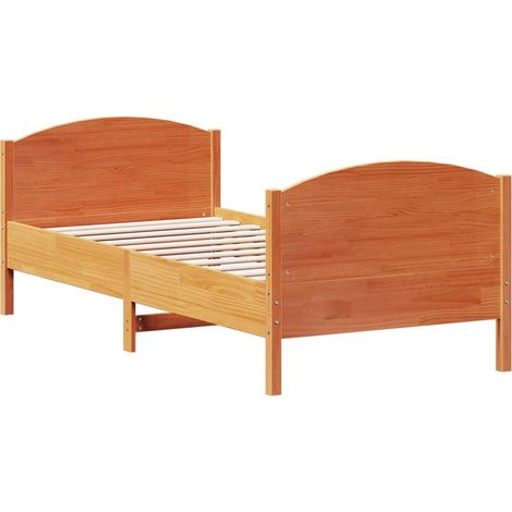 Maison Exclusive - Letto senza Materasso Marrone Cera 75x190 cm in Legno di Pino
