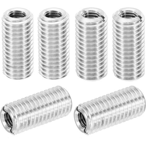 Insert Fileté Métal Manchon Réducteur d'Écrou, M14x M8x30mm 6 Pcs (1/5)