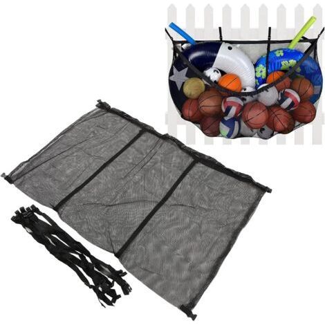 Aougo – Aufbewahrungstasche für Poolspielzeug – Stabiles Hängenetz 140 x 89 cm – Fassungsvermögen bis zu 152,4 cm – Verstellbares Tragesystem (1/5)