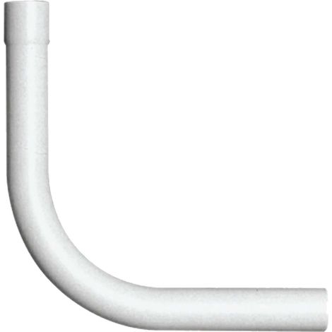 tecuro 90° Spülrohrbogen Ø 28 mm für WC-Druckspüler - Kunststoff weiß (1/2)