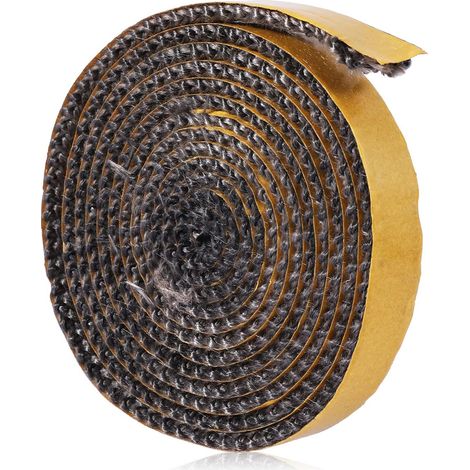 Joint de Cheminée Autocollant, 3 mm x 1,5cm x 2m Joint Fibre Verre Plat Joint de Poêle à Bois Joint pour Insert de Cheminée pour Poêles de Cheminée (1/5)