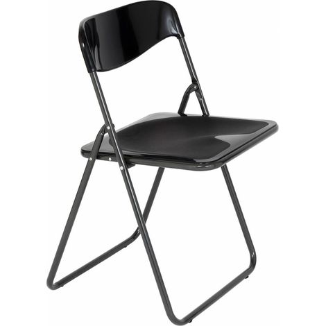 SILLA PLEGABLE POKER NEGRA