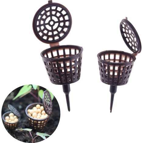 50 pezzi Mini Cesto Automatico per Piantagione con Coperchio, Cesto per Fertilizzazione a Lento Rilascio, Cesto per Fertilizzazione (1/5)