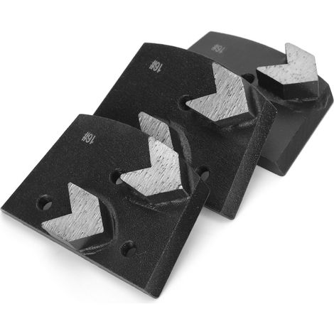 Lot de 3 blocs de meulage diamantés en forme de flèche, 2 dents, pour ponçage du béton et accessoires de meulage (1/5)