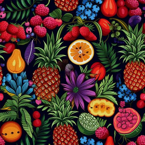 Tela decorativa para exteriores Oxford - Motivo frutal  DX6041 (1/5)