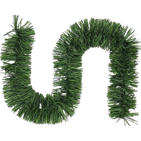 Guirlande de Noël de 1,5 m - Décoration de Noël - Guirlande de sapin artificiel en plastique - Guirlande pour sapin de Noël, escaliers, cheminée, porte d'entrée - Décoration à suspendre (1/5)