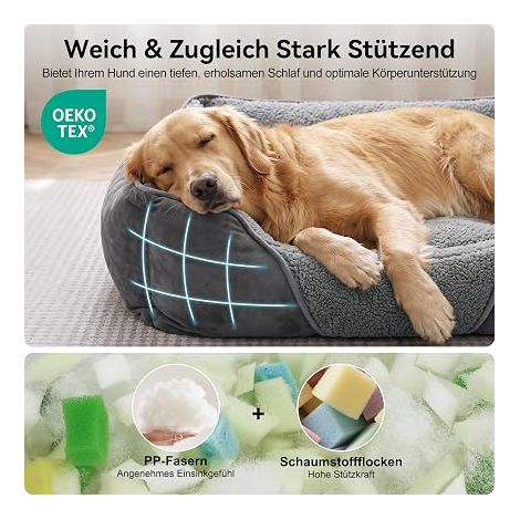 XXL Large Dog Bed, 106 x 80 x 23 cm, Dog Bed  Dog bed: padding for sleep. Dog Bed (1/4)