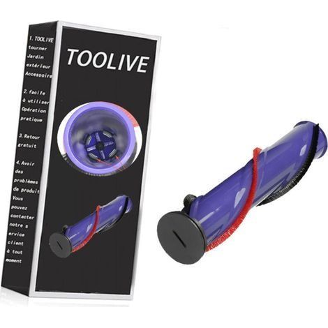 Rouleau de brosse pour aspirateur Dyson SV11 V7 – Compatible 96826604 – Améliore l'efficacité – Plastique violet – Longueur 24 cm (1/2)