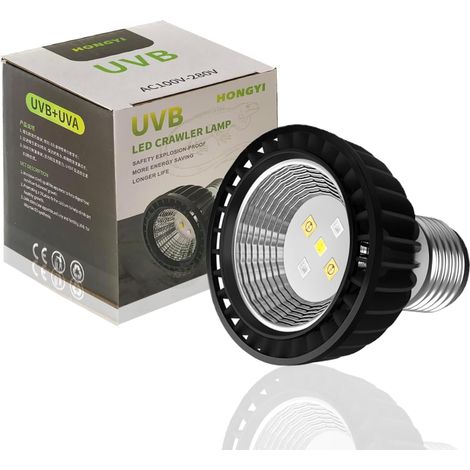 Ampoule Reptile UVA + UVB 15.0 - Pour Rainforest, Serpents, Lézards et Amphibiens - Lampe Économe,E27 (1/5)