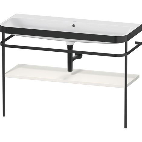 Set Duravit Happy D.2 Plus con soporte metálico, 1175x490mm, sin