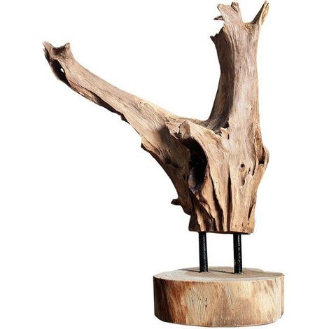 Statue Holz Unikat Handarbeit dekorativ (1/2)
