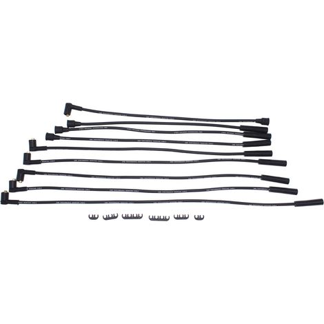 1 Set 8mm Black HT Leads Ignition Wires Cables Kit Fits For Rover V8 Double Silicon leads