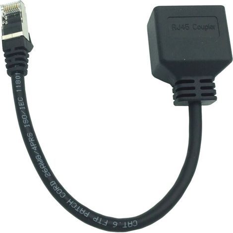 Adaptateur répartiteur RJ45, adaptateur réseau Ethernet RJ45 1 à 2 ports, adaptateur répartiteur de câble réseau pour le bureau et la maison (1/4)