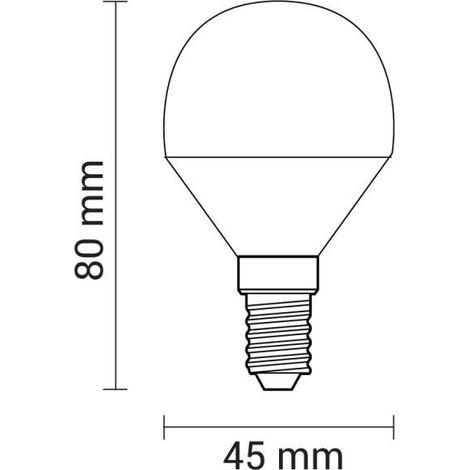 Lampadina sfera LED - 6W E14 G45 4500K Optonica Led (1/4)