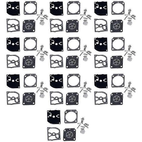 Kit de réparation de carburateur 10 pièces pour débroussailleuse RB-100 : joint, membrane, compatible avec Stihl HS45, FS55, FS38, BG45, MM55, 4137 et Zama C1Q (1/5)