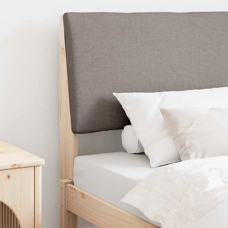 Gepolstertes Kopfteil Taupe 90 cm Massives Kiefernholz