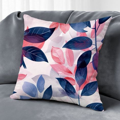 Housse de coussin fleurs colorées, décoration salon chambre maison,50×50cm (1/5)