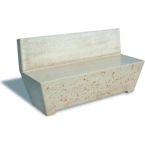 Panca o seduta Hogan finto marmo travertino 150x60x82h Giochipark - Panca Hogan con schienale