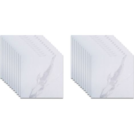 Lot de 24 dalles de sol autocollantes en vinyle PVC pour salon - Lot de 24 dalles de sol autocollantes en vinyle PVC pour salon (1/5)