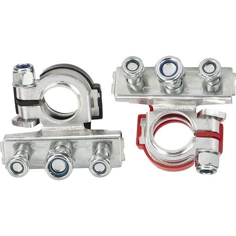 Set mit 2 Batterieklemmen, aus reinem Kupfer und Kunststoff, 18 mm und 17 mm, für Auto und Boot (1/5)
