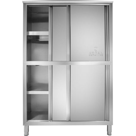 Armoire cuisine professionnelle inox 4 étages 50 x 118 x 180 cm (1/2)