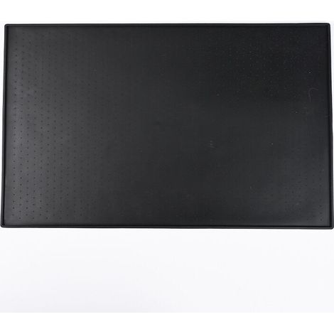 Tapis de Machine à Café, 48x30 cm Tapis en Silicone pour Machine à café, Tapis en Silicone sous la Machine à Café, pour Attraper Les Résidus de Café, Noir (1/5)